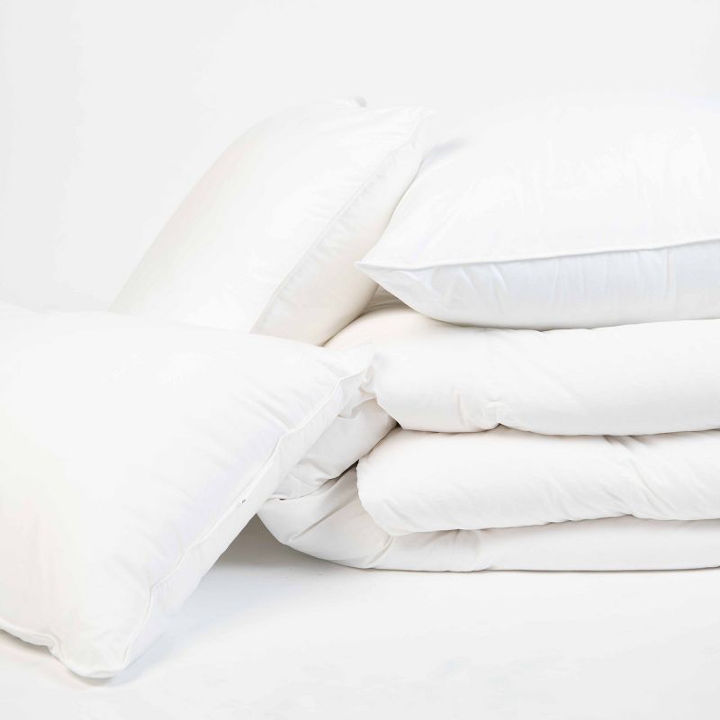 26" x 26" Euro Down Alternative White Bed Pillow Insert | BOKSER HOME, 4 of 10