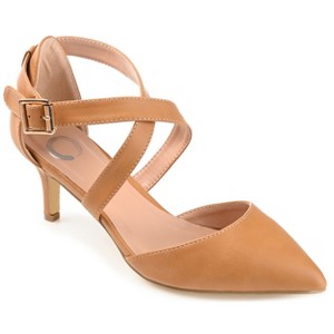 Journee Collection Womens Riva Pointed Toe Mid Heel Pumps - 1 of 4
