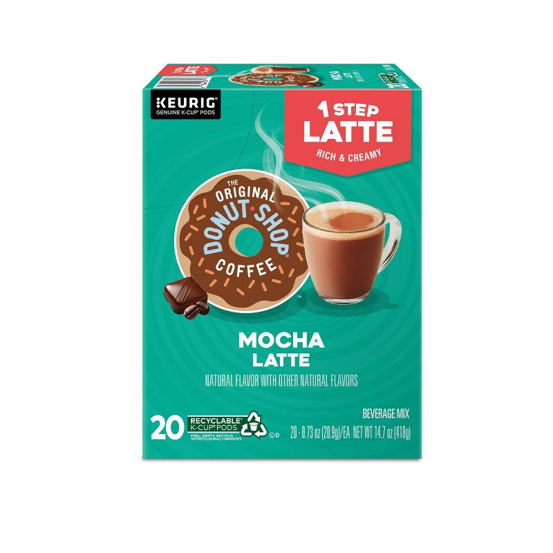 The Original Donut Shop One Step Latte Mocha Dark Roast - Keurig K-Cup Coffee Pods - 20ct, 4 of 14