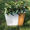 Set of 2 Kante Lightweight Modern Outdoor Concrete Square Planters Timber Ridge - Rosemead Home & Garden, Inc. - 3 of 4
