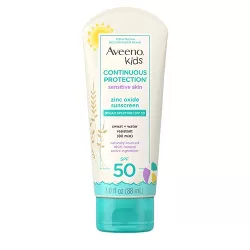 Aveeno Kids Continuous Protection Zinc Oxide Mineral Sunscreen - SPF 50 - 3 fl oz