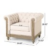 GDFStudio Batavia Chesterfield Tufted Club Chair with Nailhead Trim - 3 of 4