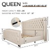 AMERLIFE Platform Bed Frame, Velvet Upholstered Bed with Deep Button Tufted - 2 of 4