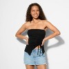 Women's Asymmetrical Slim Fit Tube Top - Wild Fable™ - 2 of 4