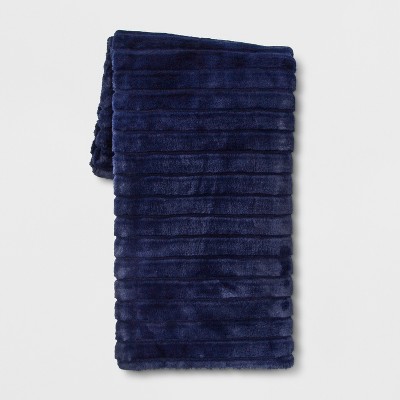 Texture Faux Fur Throw Blanket Blue Project 62 Target