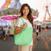 Dalix 20" Solid Color Cotton Canvas Shopping Tote Bag - 2 of 4