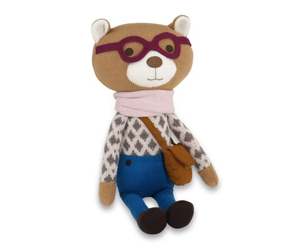 Peanut Shell Charlie the Bear Knit Plush