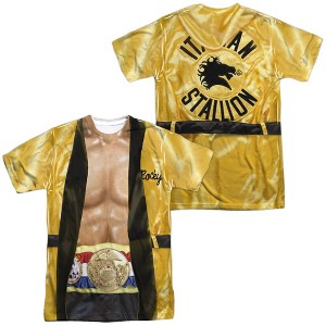 Rocky Yellow Robe Front-Back Print Adult Sublimated Costume T-Shirt, 2X Large - 1 of 4