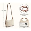 FATMOON Straw Bag for Women Summer Beach Shoulder Bag Vacation Woven Crossbody Purse Small Top Handle Satchel Handbag - 3 of 4