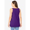 Woman Within Plus Size Lace-Trim V-Neck Tank - 3 of 4