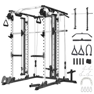 COZONY Power Cage with Smith Machine and Cable Crossover System - 1 of 4