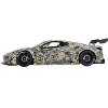 Chevrolet Corvette Z06 GT3.R Gray and Yellow Graphics "Sebring Test Car" (2022) 1/18 Model Car by Top Speed - 3 of 4
