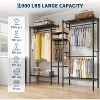 Heavy Duty Clothing Rack with Shelves, Portable 4-Tier Freestanding Closet Wardrobe System, Max Load 850 LBS - 2 of 4