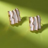 SOHI Women's Opal White The Tactile Stud Earrings - 2 of 4