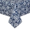 Design Imports  Nautical Blue Floral Print Outdoor Tablecloth 60X84 - 2 of 4
