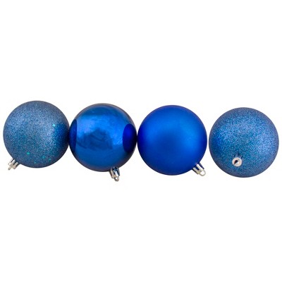 Lavish Blue Shatterproof Plastic Christmas Ball Ornaments Set