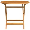 vidaXL Garden Table Wood Brown Solid eucalyptus wood Medium Foldable - 63" x 33.5" x 29.5" Brown - 3 of 4