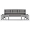 CAVINAS Floor Bed Twin Size Modern Pine Bed Frame with Bedside Bookcase, Guardrails and Opening for Bedroom - 3 of 4