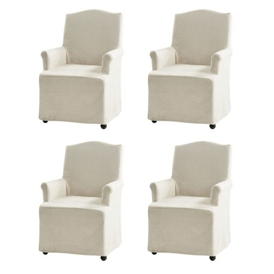 Arnold dining chair Set of 4 roll arms|ARTFUL LIVING DESIGN