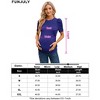 Maternity Shirts Women's Floral Tops Pregnancy Ruched Side Tunic Top - 3 of 4