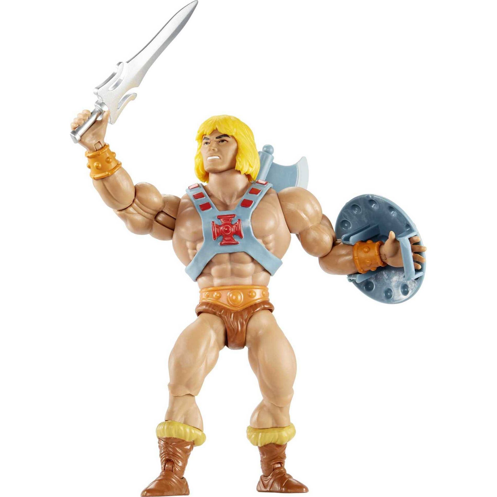 Masters of the Universe Origins He-Man 5.5" Action Figure MOTU Toy with Sword, Axe & Shield Action Figures