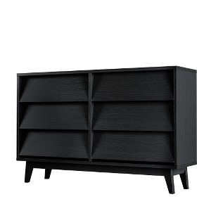 LIVAREEmlen 6 Drawer Console Table Features Vintage-style and Bevel Design - 1 of 4