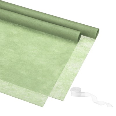 Unique Bargains Waterproof Non-Woven Fabrics Decorative Gift Wrap Paper with Ribbon 1 Set