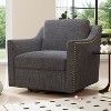 Hrinhom 31.1"W 360°Swivel Chair,Modern Accent Armchair with Metal Base - 3 of 4