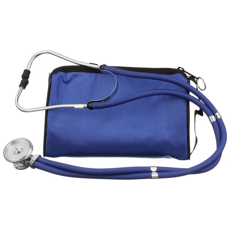 McKesson Adult Blue Pocket Reusable Aneroid / Stethoscope Set 2-Tubes 01-768-641-11ARBGM 1 per Box, 3 of 7