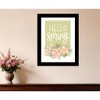 HomeRoots Hello Spring Floral Black Framed Print Wall Art - 2 of 3