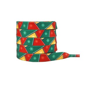 INSPIRE CHIC Christmas Flat Shoe Laces for Adults, Men, Him, Women, Teens, Christmas Decorations Shoestrings 1 Pair - 1 of 4