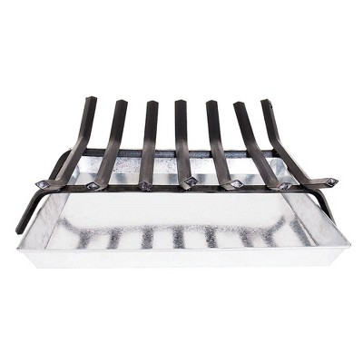24-Inch Black Steel Tapered Hearth Grate