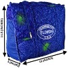 LA LEELA Women's Summer Water Resistant Pool Tote Bag with Matching Beachwear Holiday Sarong Wrap One Size Ethnic Blue - 3 of 4