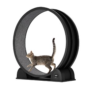 45'' Cat Exercise Wheel for Indoor Cats, One Fast Cat Wheel Quiet Cats Treadmill with Pedometer, Pet Running Wheels for Weight Loss and Health - 1 of 2