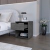 NicBex Wood Nightstand with Drawer,Bedside Table with Open Storage Compartment for Bedroom,Living Room - 2 of 4