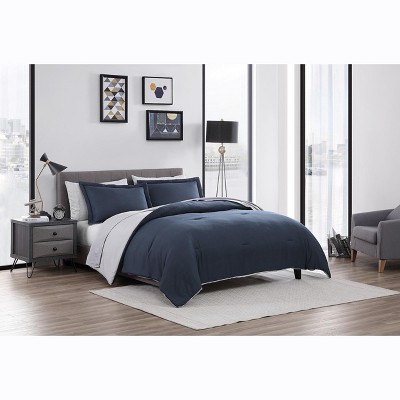Kate Aurora Dorm Accents Brasilia Reversible 7 Piece Bed in a Bag Comforter & Sheets Set