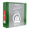BAZIC Products® Slant D Ring View Binder with 2 Pockets, 3", Green, Pack of 3 - 2 of 2