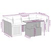 vidaXL 7 Piece Patio Sofa Set with Cushions Black and Cream Poly Rattan - Without Storage - 3 of 4