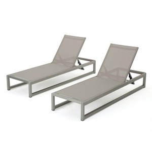 Gulches Classic Chaise Lounge Set of 2, Ideal for Sunbathing and Relaxing, Assembly Required, Includes Instructions and Tools, Made in China - 1 of 4