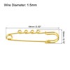 Unique Bargains Metal Decorative DIY Women's Clothing Dress 4 Holes Sewing Brooch Pins 10 Pcs - 2 of 4