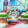 Evergreen Let it Snow Snowman and Woodlands Suede Garden Flag 12 x 18 Inches Indoor Outdoor Decor - 3 of 4