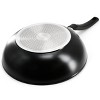 Oster Connelly 12 Inch Textured Nonstick Aluminum Wok with Lid in Black - 3 of 4