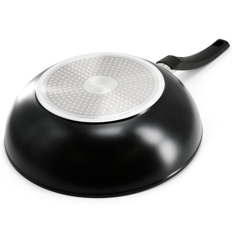 Oster Connelly 12 Inch Textured Nonstick Aluminum Wok with Lid in Black, 3 of 7