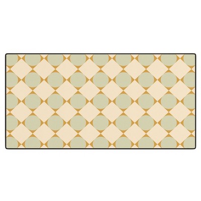 Colour Poems Retro Geometric Pattern III Desk Mat - Deny Designs