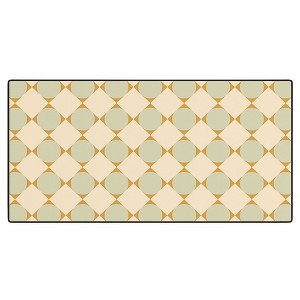 Colour Poems Retro Geometric Pattern III Desk Mat - Deny Designs - 1 of 4
