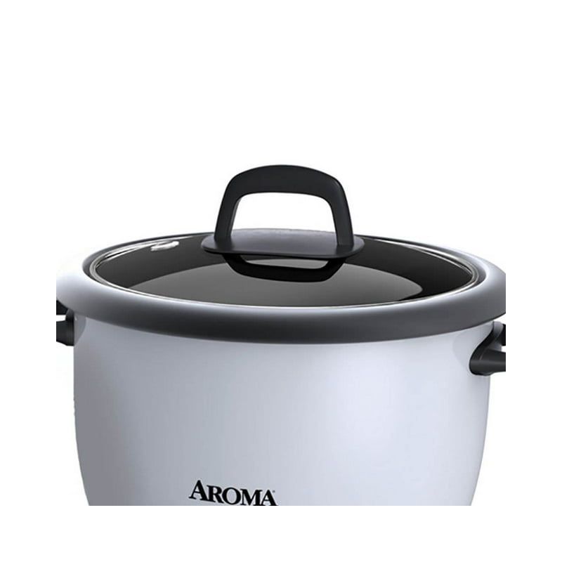 AROMA 96oz Rice and Grain Cooker, White, New, ARC-747G Refurbished, 4 of 6
