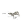 HomeRoots 6" Silver Cast Iron Butterfly Handmade Trinket Tray - 3 of 4