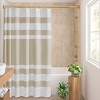Gracie Mills Dionne Modern 3M-Treated Shower Curtain - 72"W x 84"L - Taupe - 2 of 4