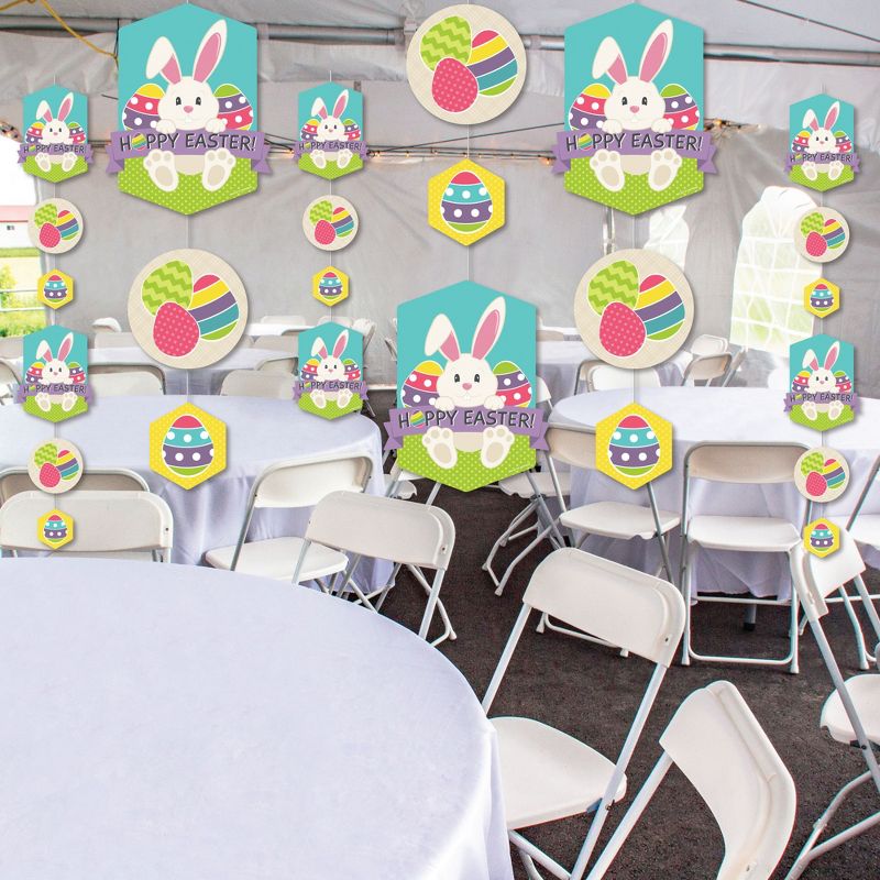 Big Dot of Happiness Hippity Hoppity - Easter Bunny Party DIY Dangler Backdrop - Hanging Vertical Decorations - 30 Pieces, 3 of 8