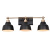 LNC Darren  Modern Vanity Lights,Matte Black and Polished Gold,Matte Black and Gold, Polished Gold and White,1 Light/2 Light/ 3 Light/4 Light - 3 of 4